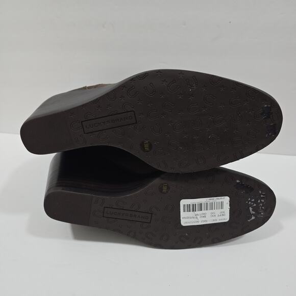 Lucky Brand Wilano Womens Boots Brown Leather Size 9.5M - Picture 12 of 13